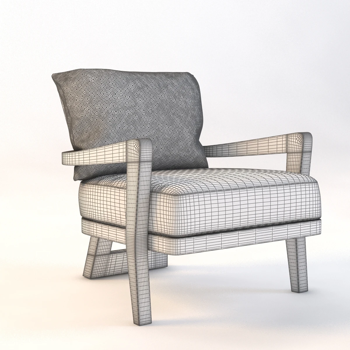 Hourglass Lounge Chair Armchair 3D Model_010