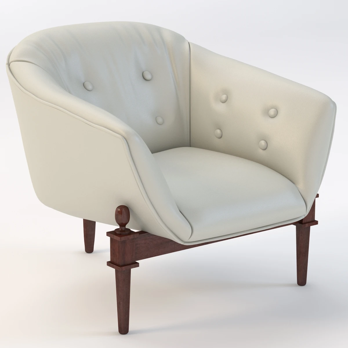 Globalviews White Scoop Mimi Chair 3D Model_01