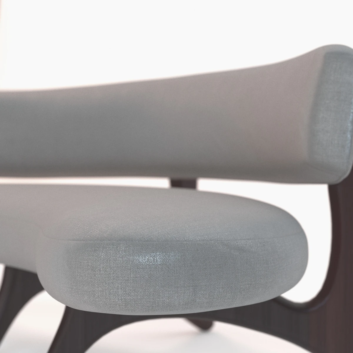 Houzz Floating Curved Walnut Sofa 3D Model_07