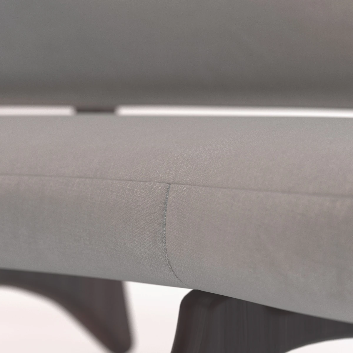 Houzz Floating Curved Walnut Sofa 3D Model_08
