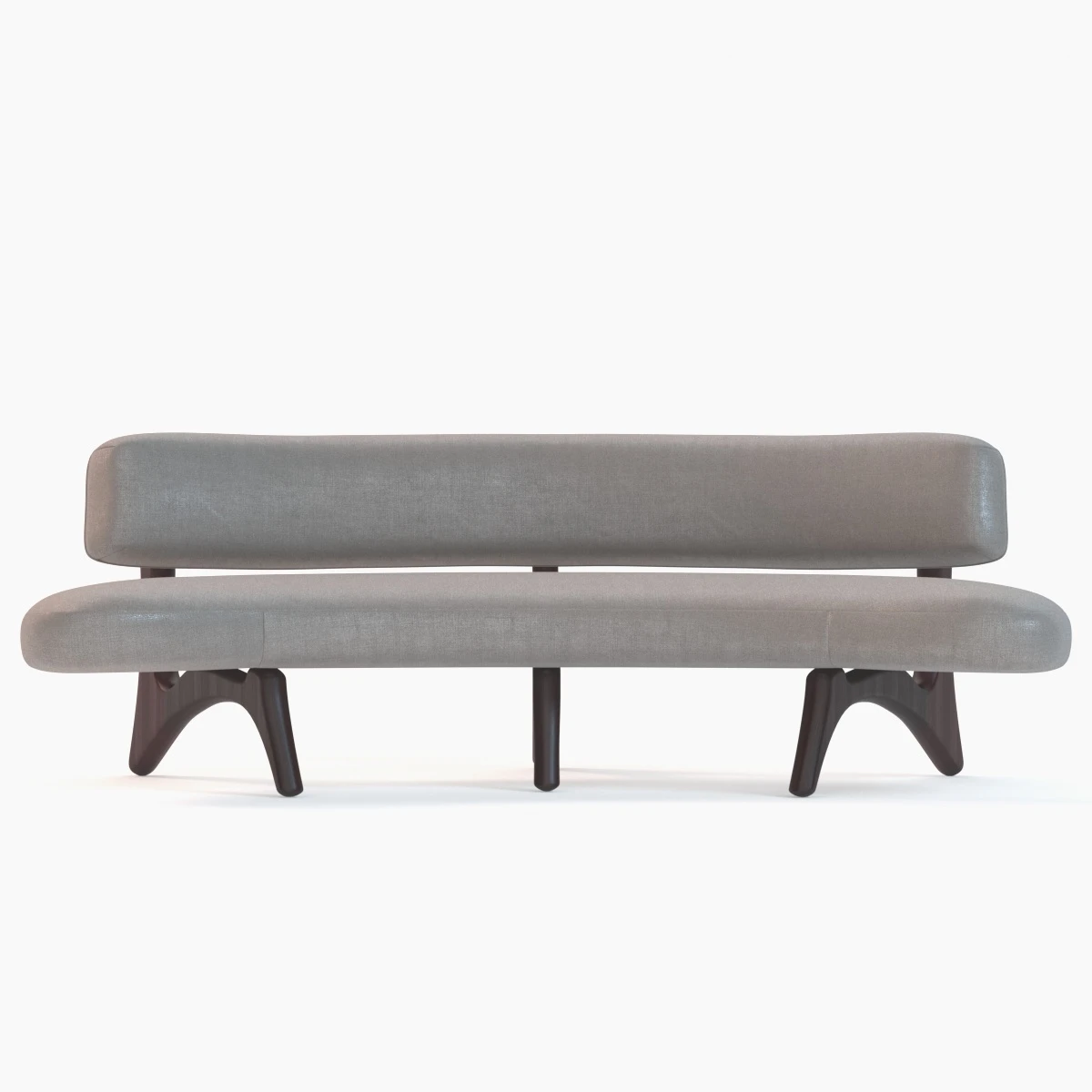 Houzz Floating Curved Walnut Sofa 3D Model_05