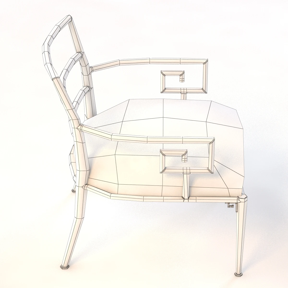 Greek Key Armchair 3D Model_010