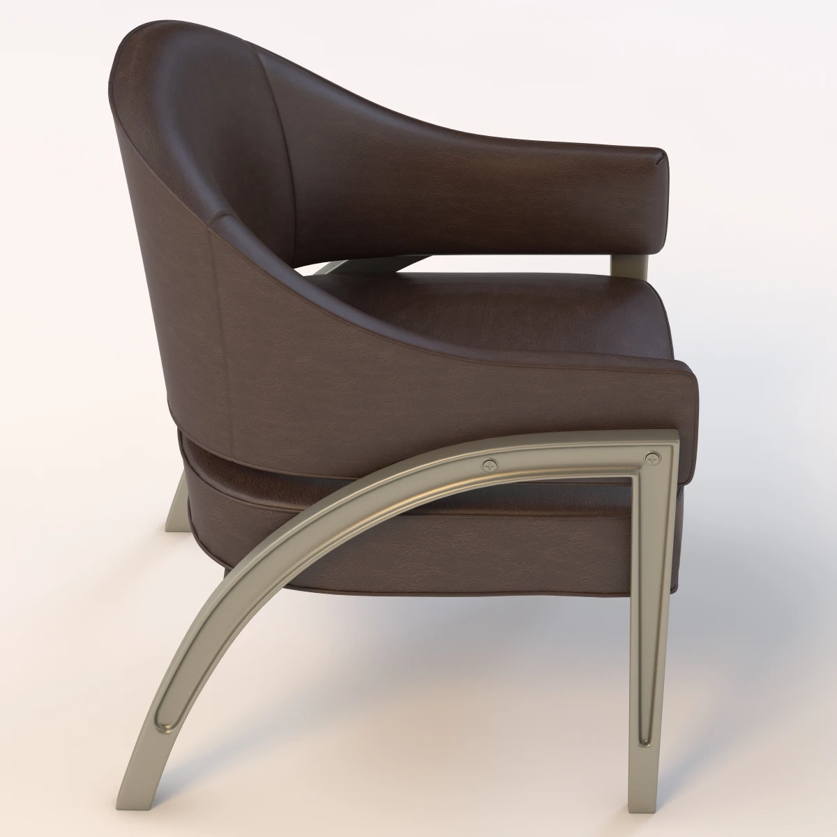 Kagney Leather Occasional Chair 3D Model_03