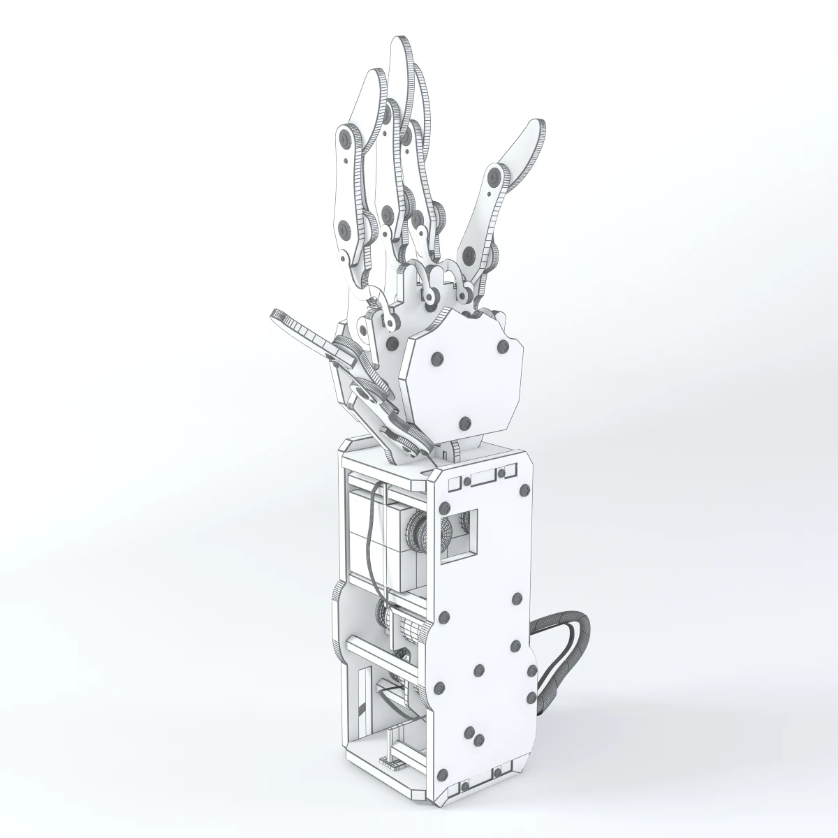 Industrial Robotic Arm Bionic Robot 3D Model_09