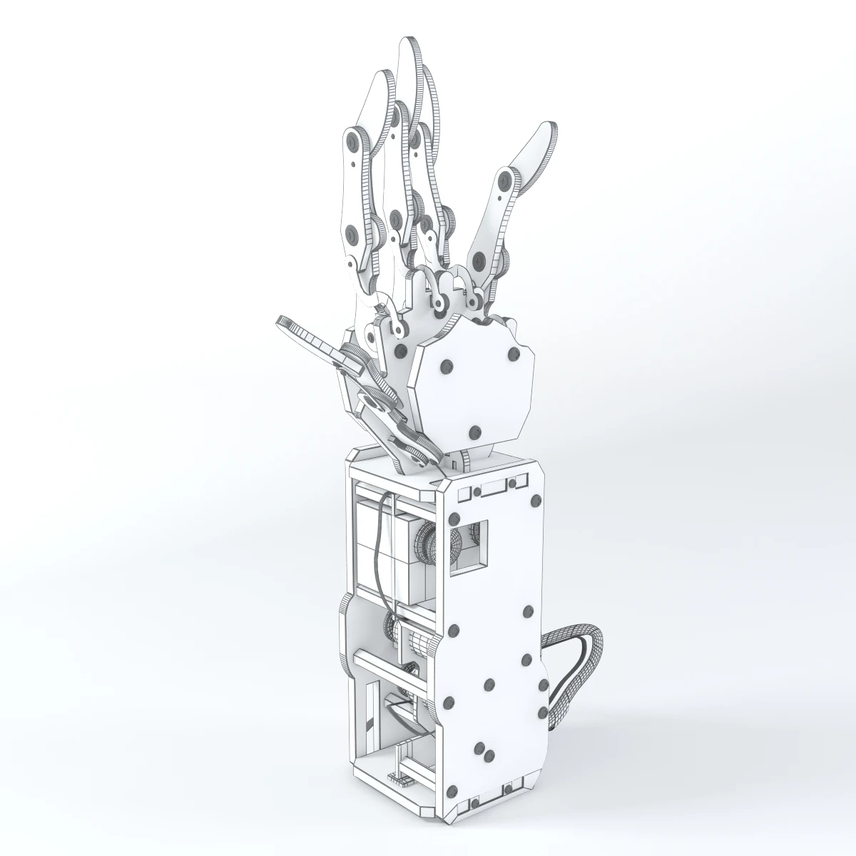 Industrial Robotic Arm Bionic Robot 3D Model_010