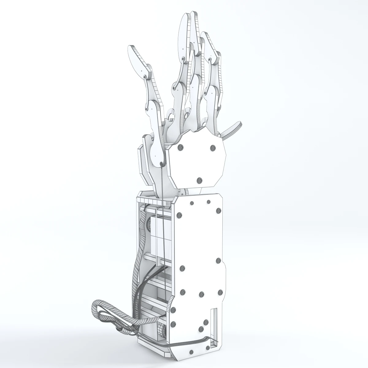 Industrial Robotic Arm Bionic Robot 3D Model_012