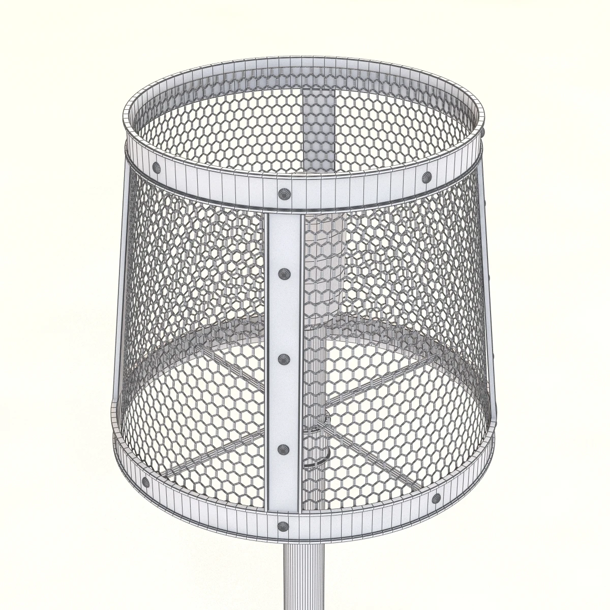 Ipswich Mesh Wire Island Light 3D Model_010