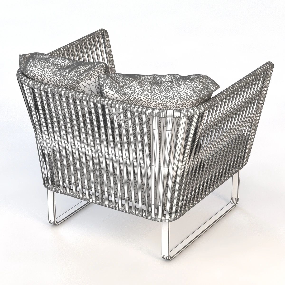 Kettal Bitta Club Armchair 3D Model_010