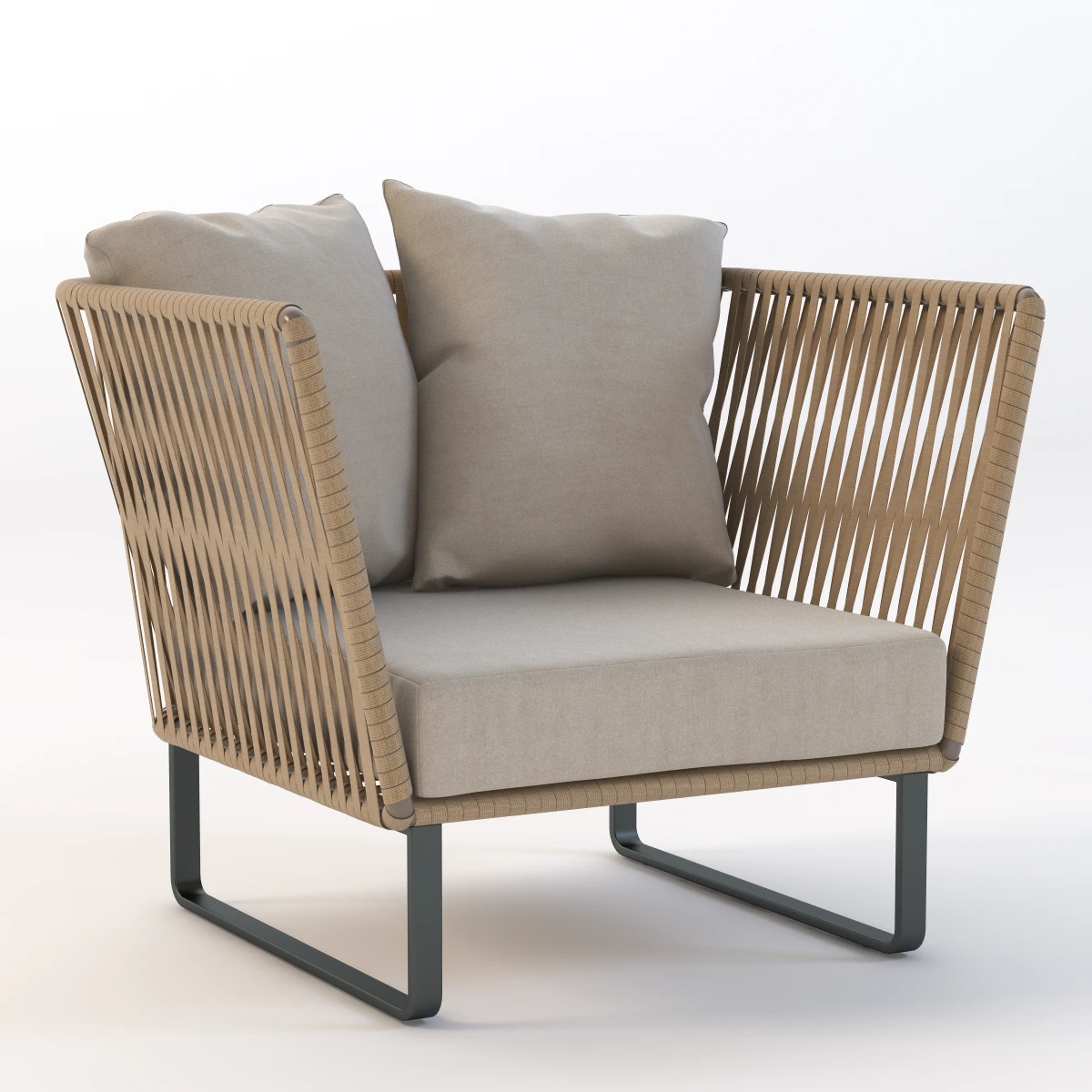 Kettal Bitta Club Armchair 3D Model_01