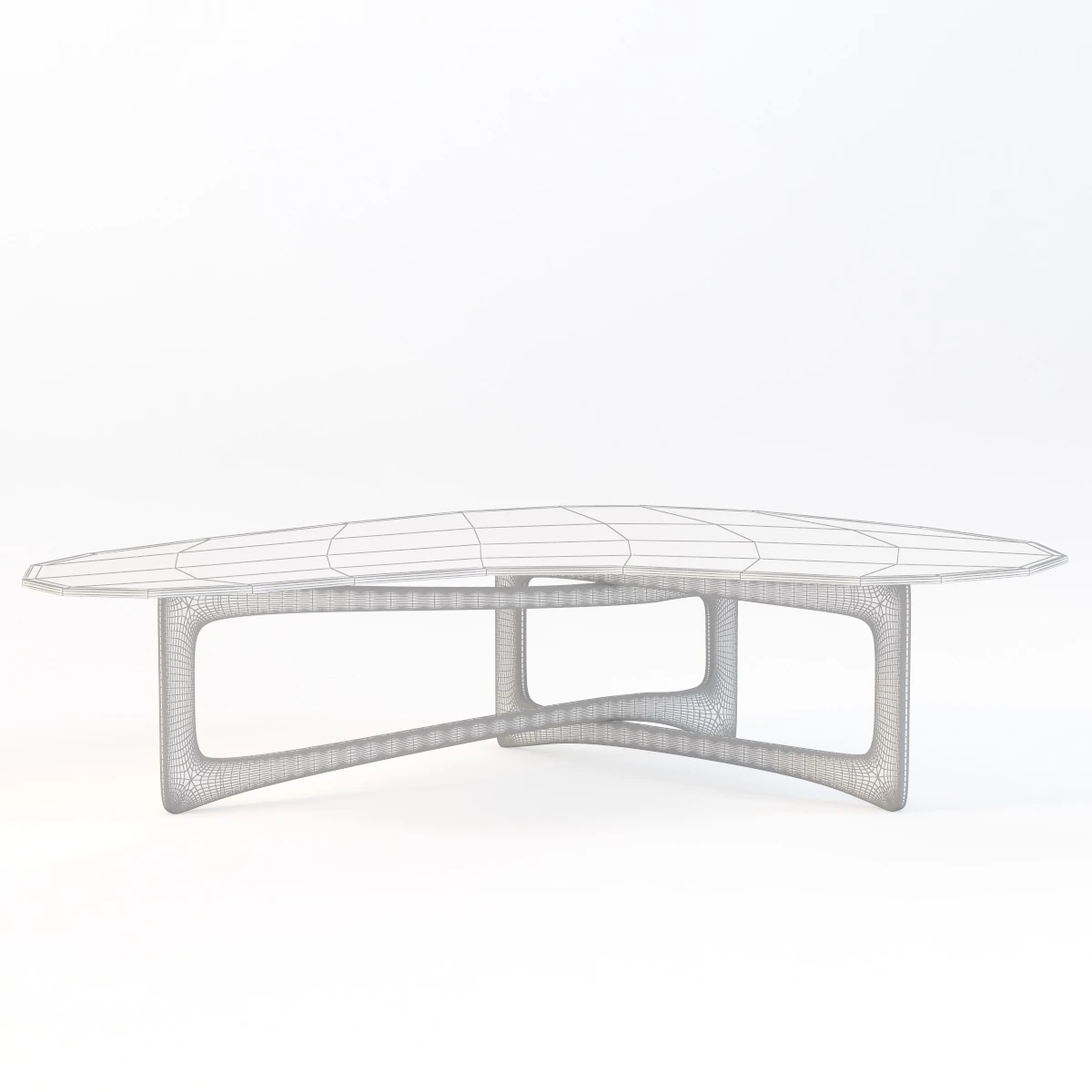 Kidney Shaped Dogbone Coffee Table 3D Model_010
