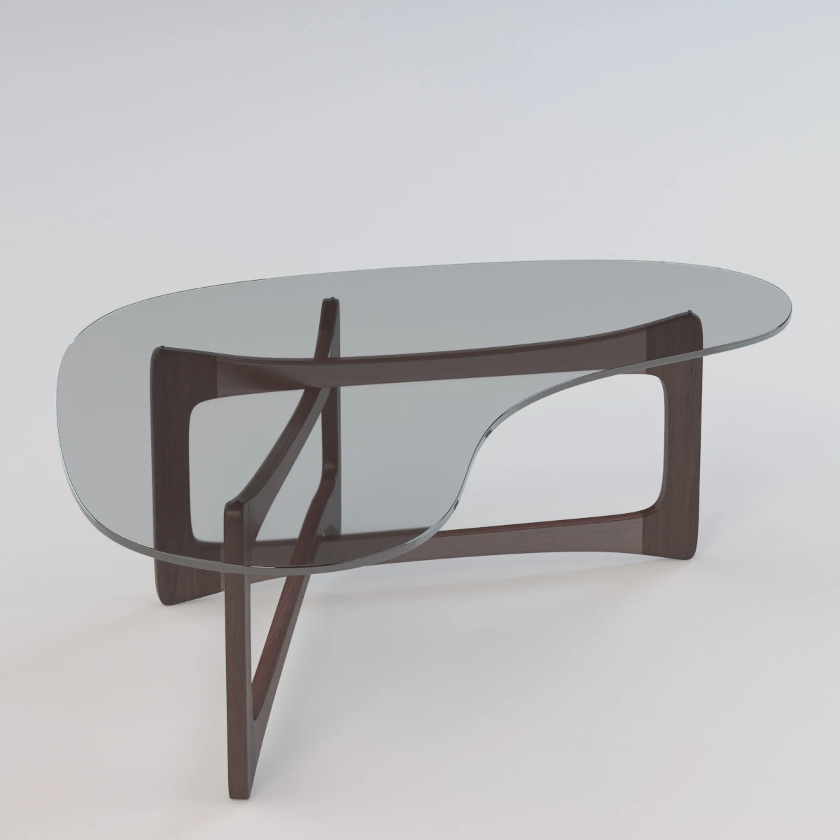 Kidney Shaped Dogbone Coffee Table 3D Model_04