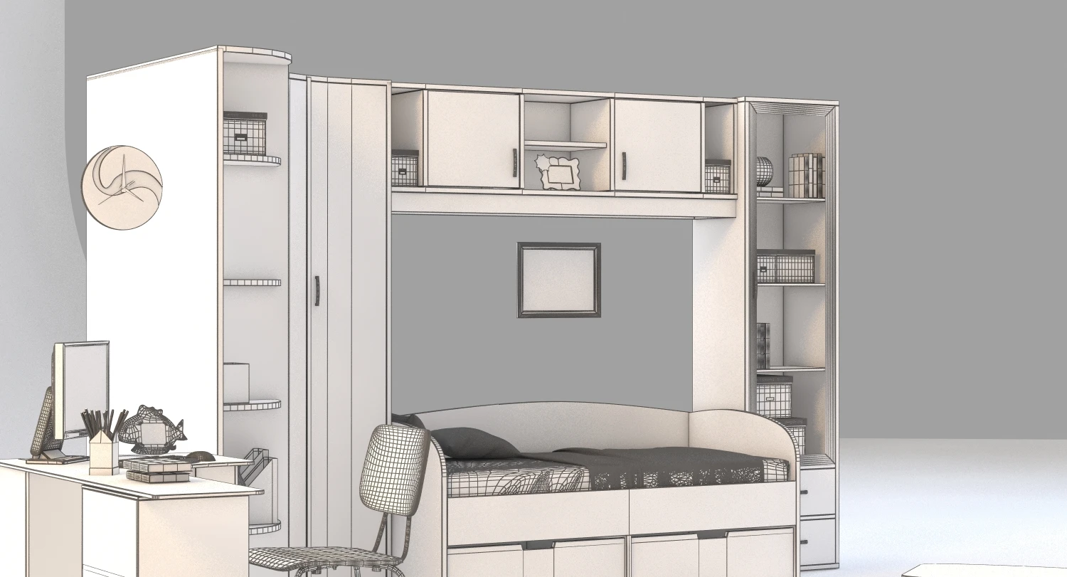 Kids Room Interior 3D Model_010