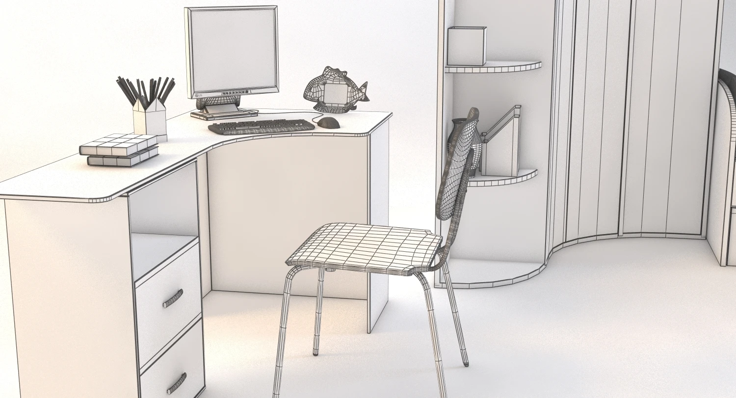 Kids Room Interior 3D Model_012