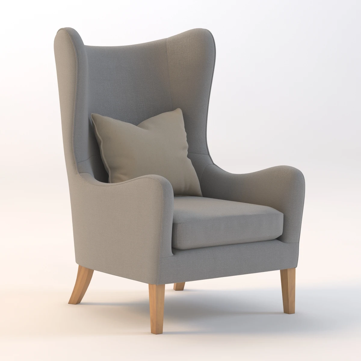 Jackson Wing Chair 3D Model_01