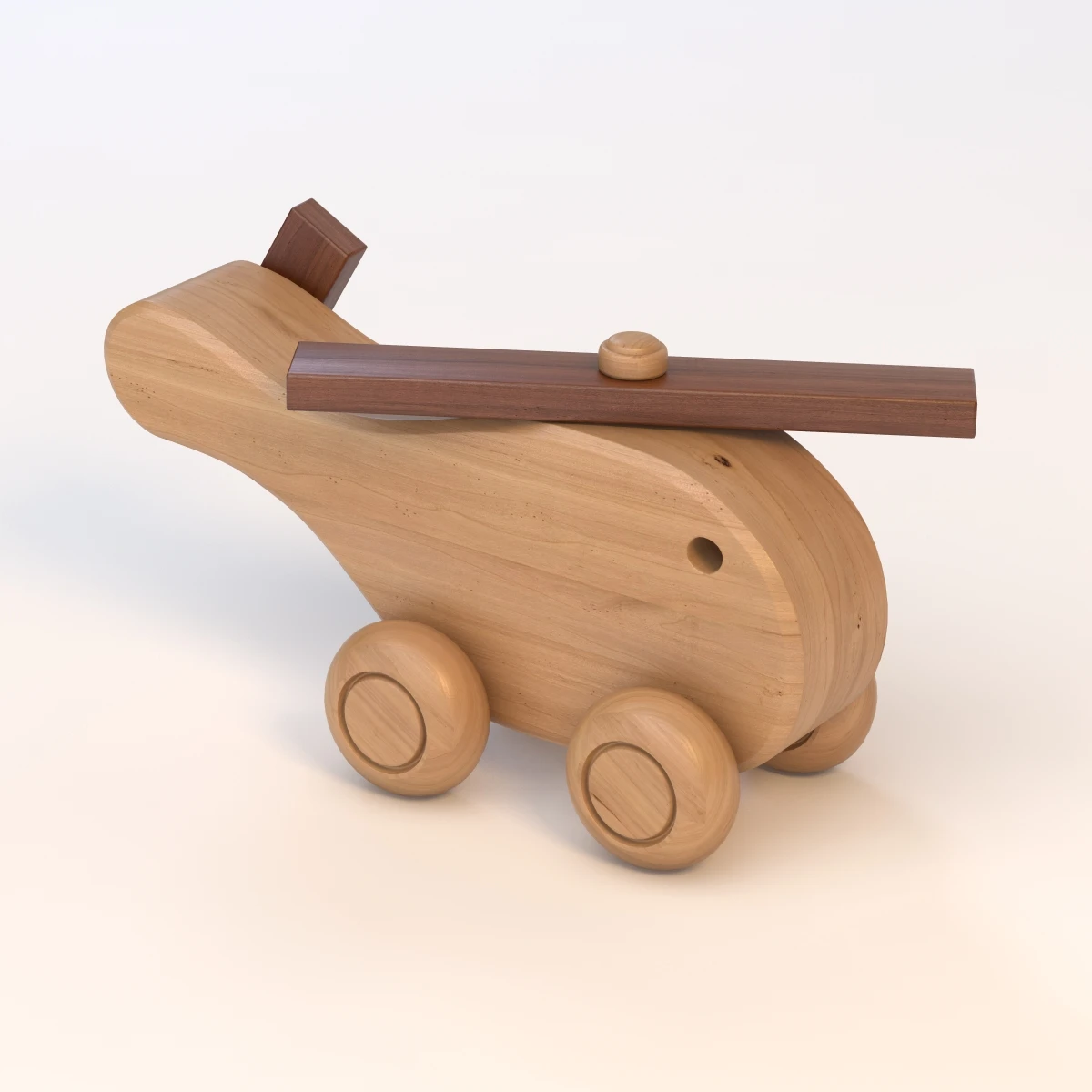 Kids Wooden Copter Toy 3D Model_04