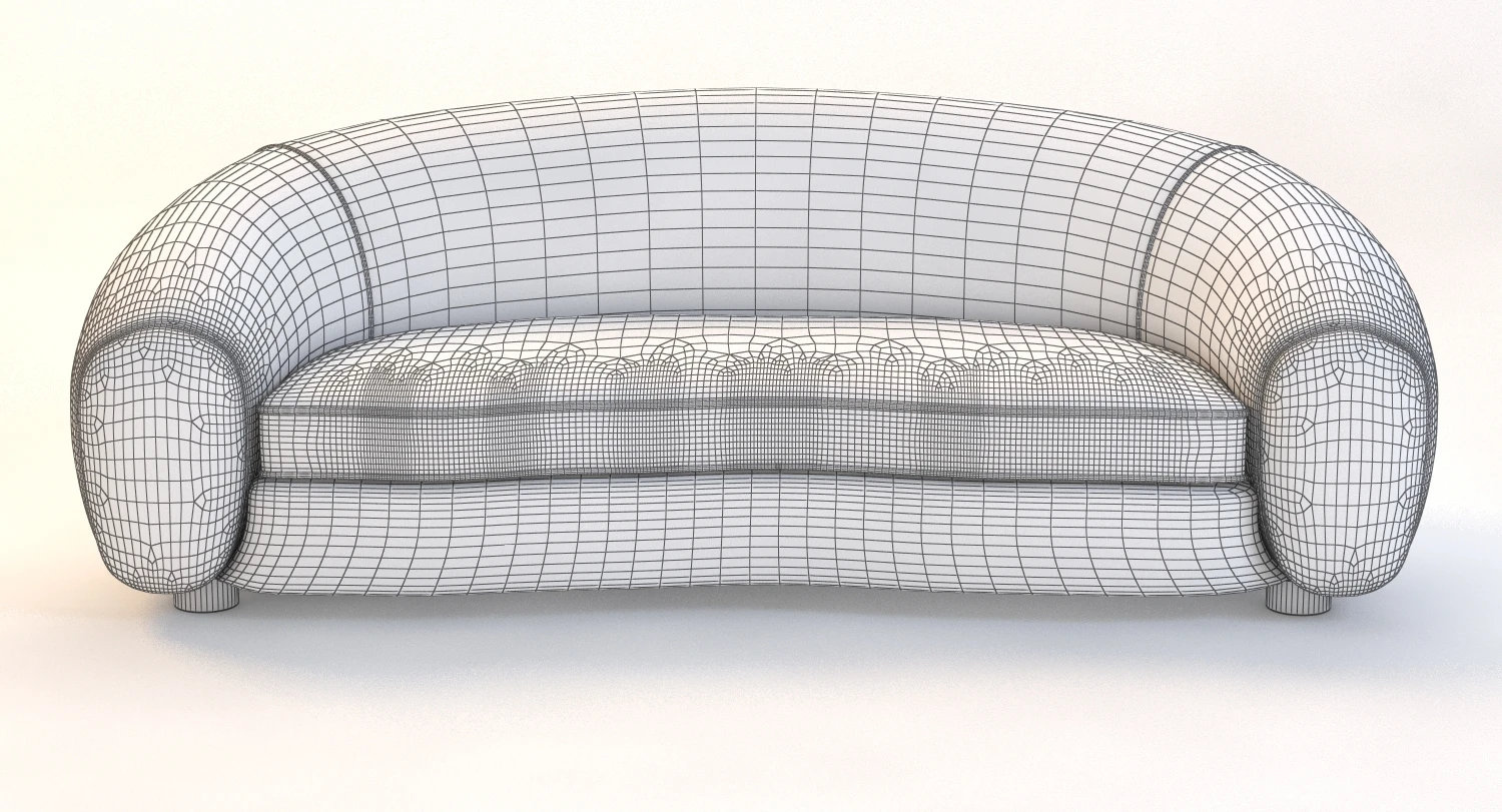 Jean Royere Sofa 3D Model_09