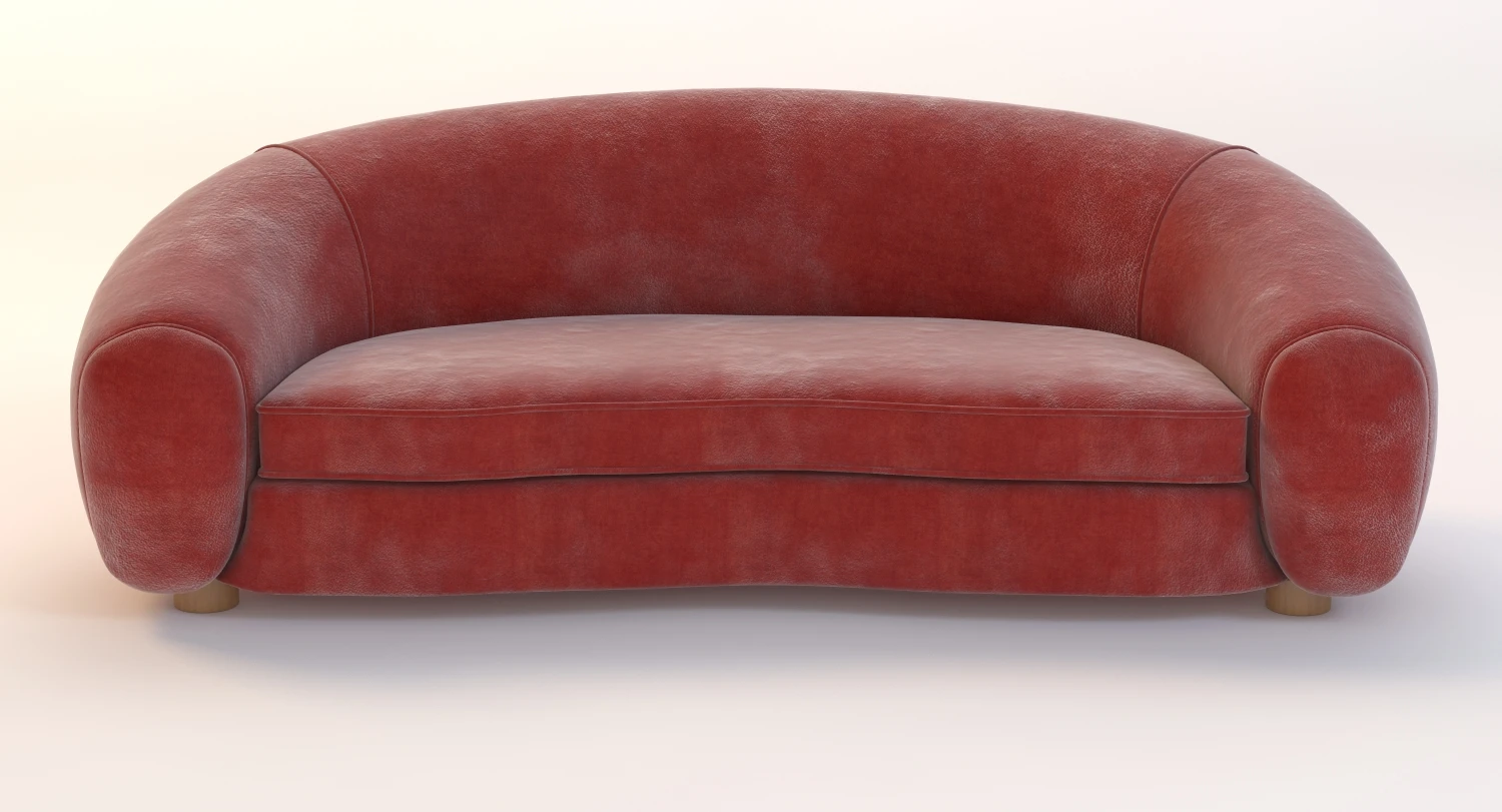 Jean Royere Sofa 3D Model_01