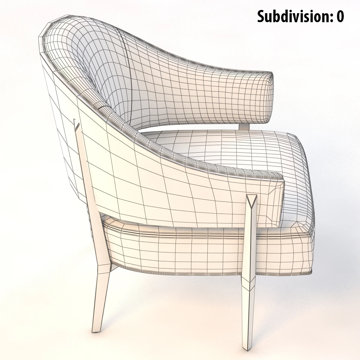 Kyoto Lounge Chair 3D Model_012