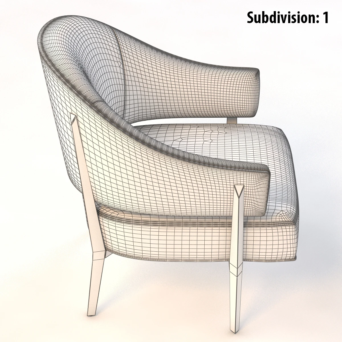 Kyoto Lounge Chair 3D Model_011
