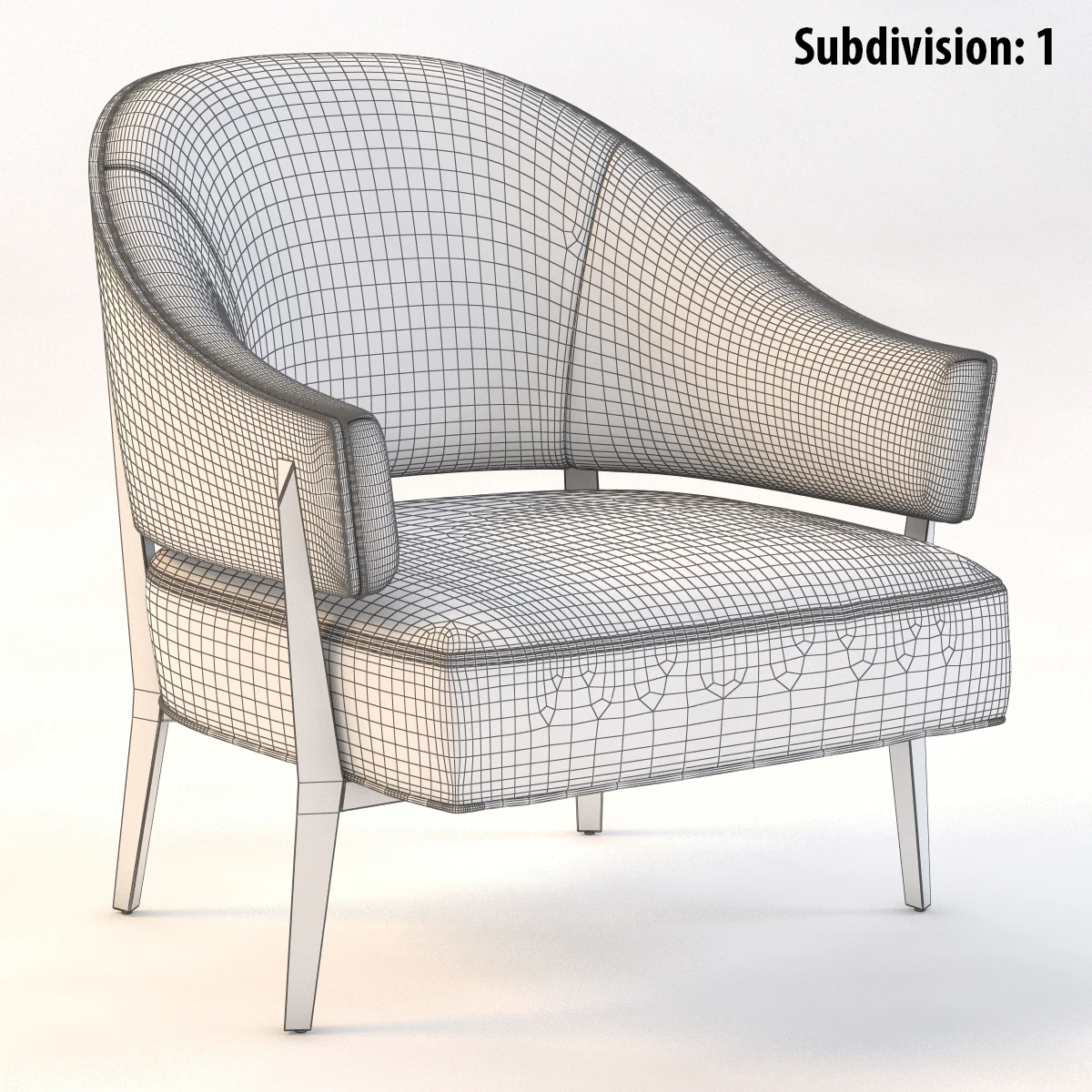 Kyoto Lounge Chair 3D Model_09
