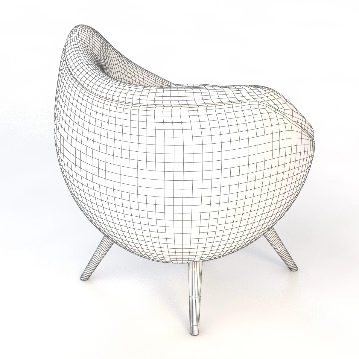 La Luna Easy Armchair 3D Model_010