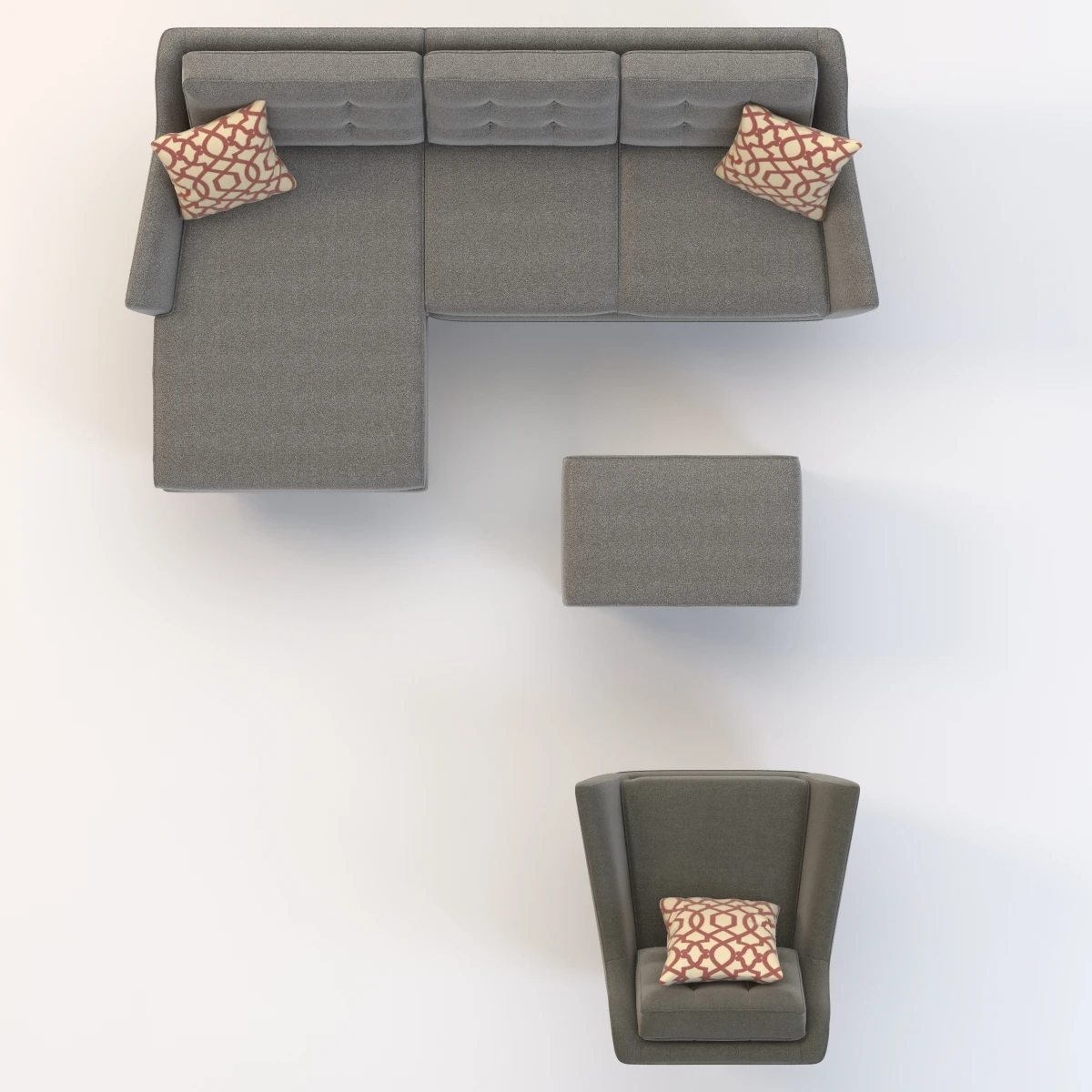 Joybird Eastwood Sofa Set 3D Model_07