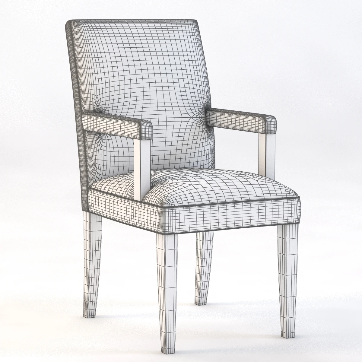 Langham Dining Carver Chair 3D Model_09