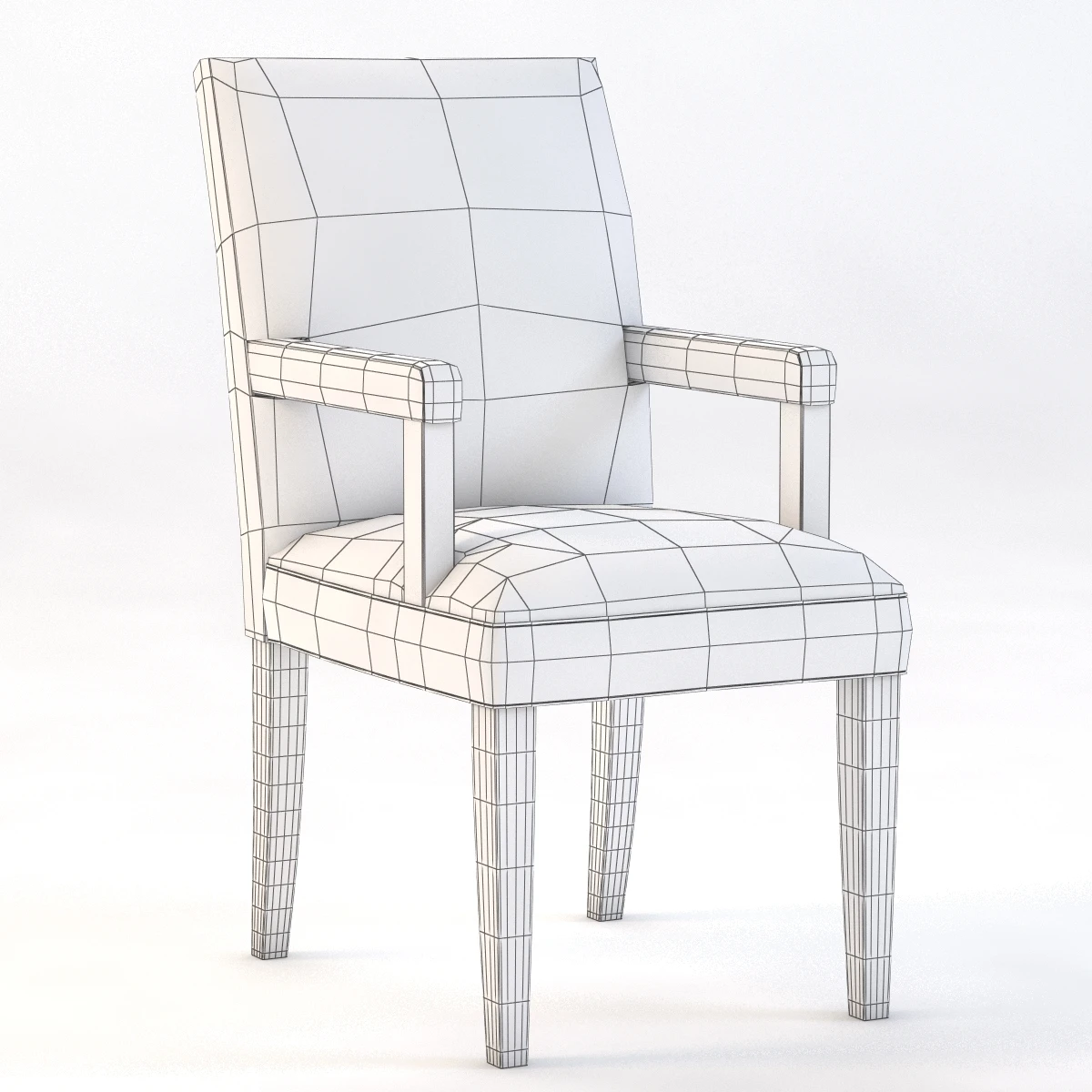 Langham Dining Carver Chair 3D Model_010