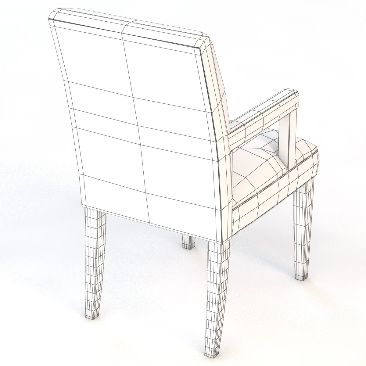Langham Dining Carver Chair 3D Model_012
