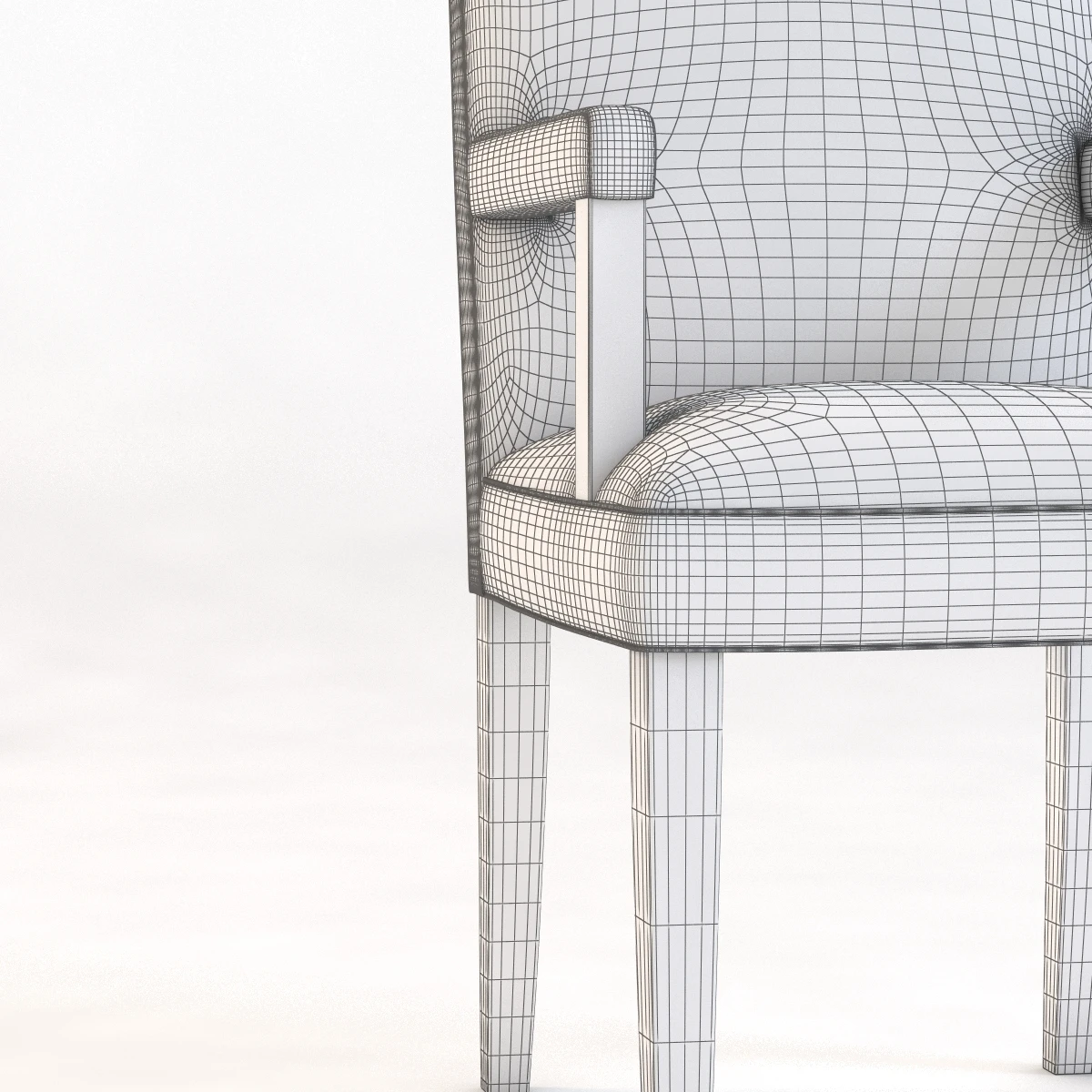 Langham Dining Carver Chair 3D Model_013
