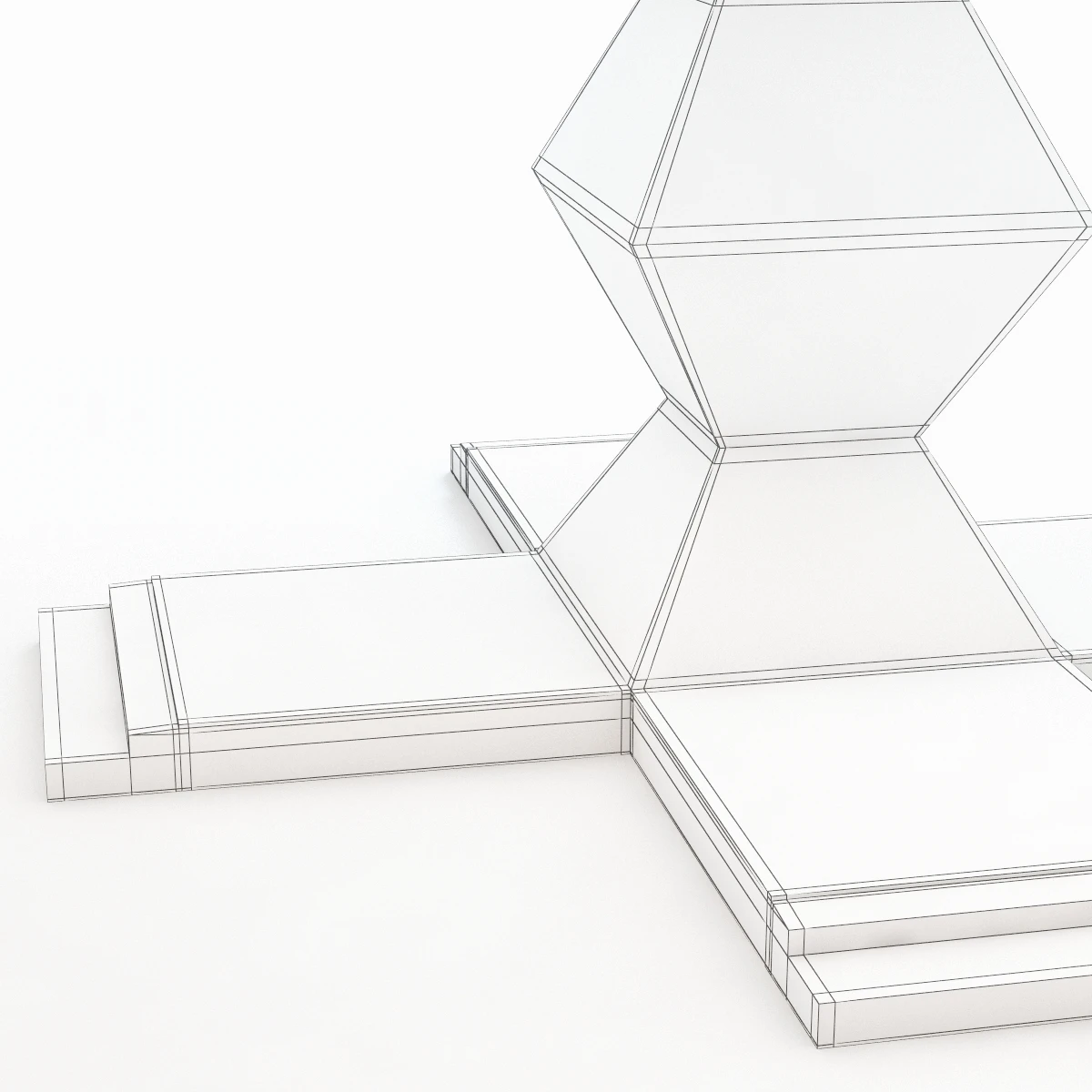 Zig-Zag Pedestal Table 3D Model_05