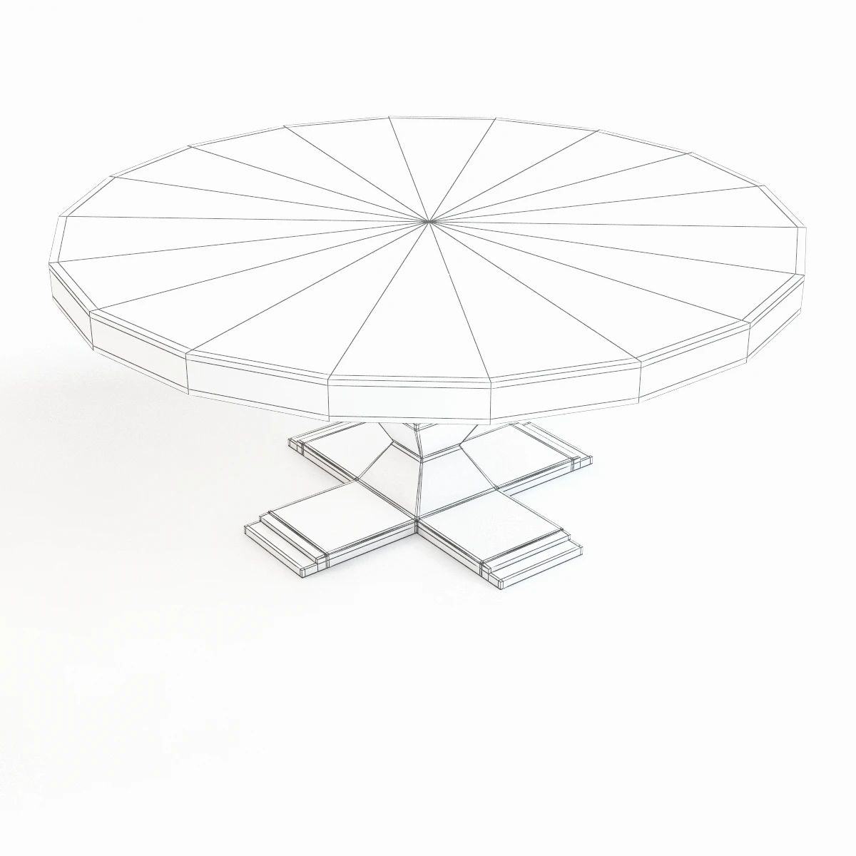 Zig-Zag Pedestal Table 3D Model_07