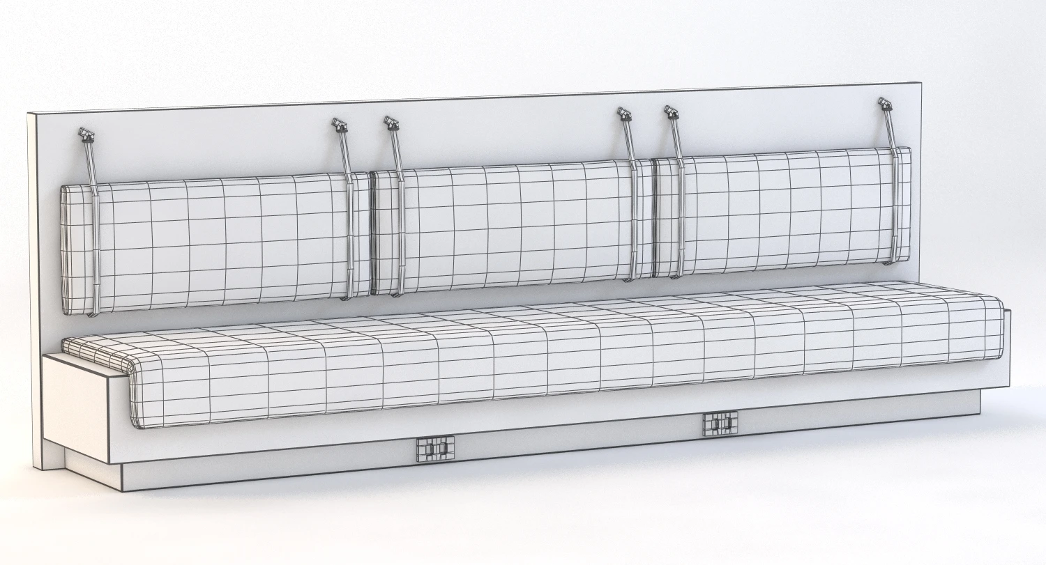 Leather Bar Bench 3D Model_09