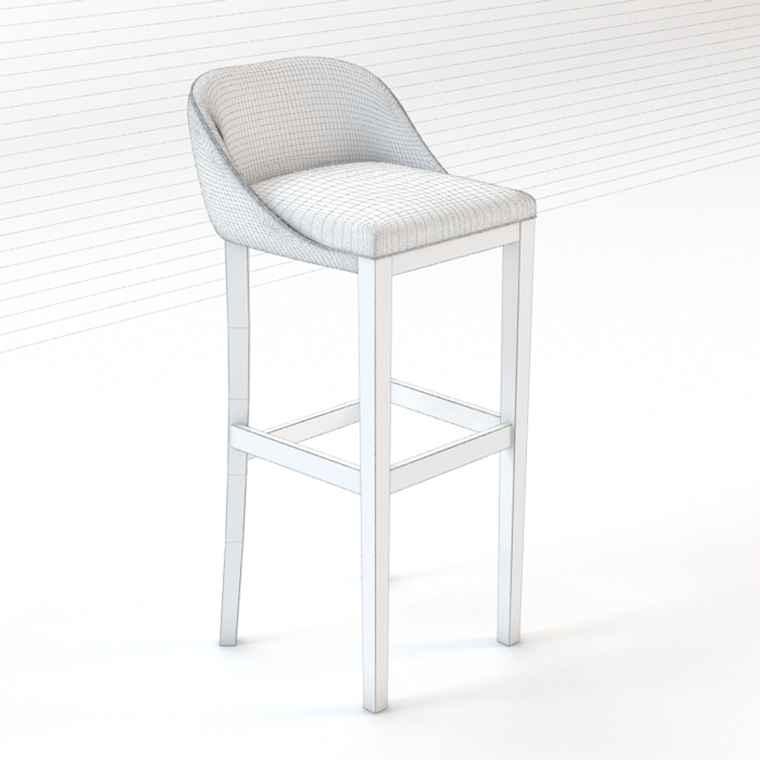 Leather Bar Stool 3D Model_04