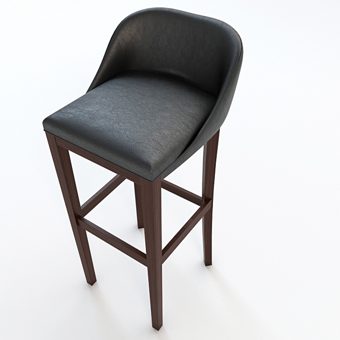 Leather Bar Stool 3D Model_03