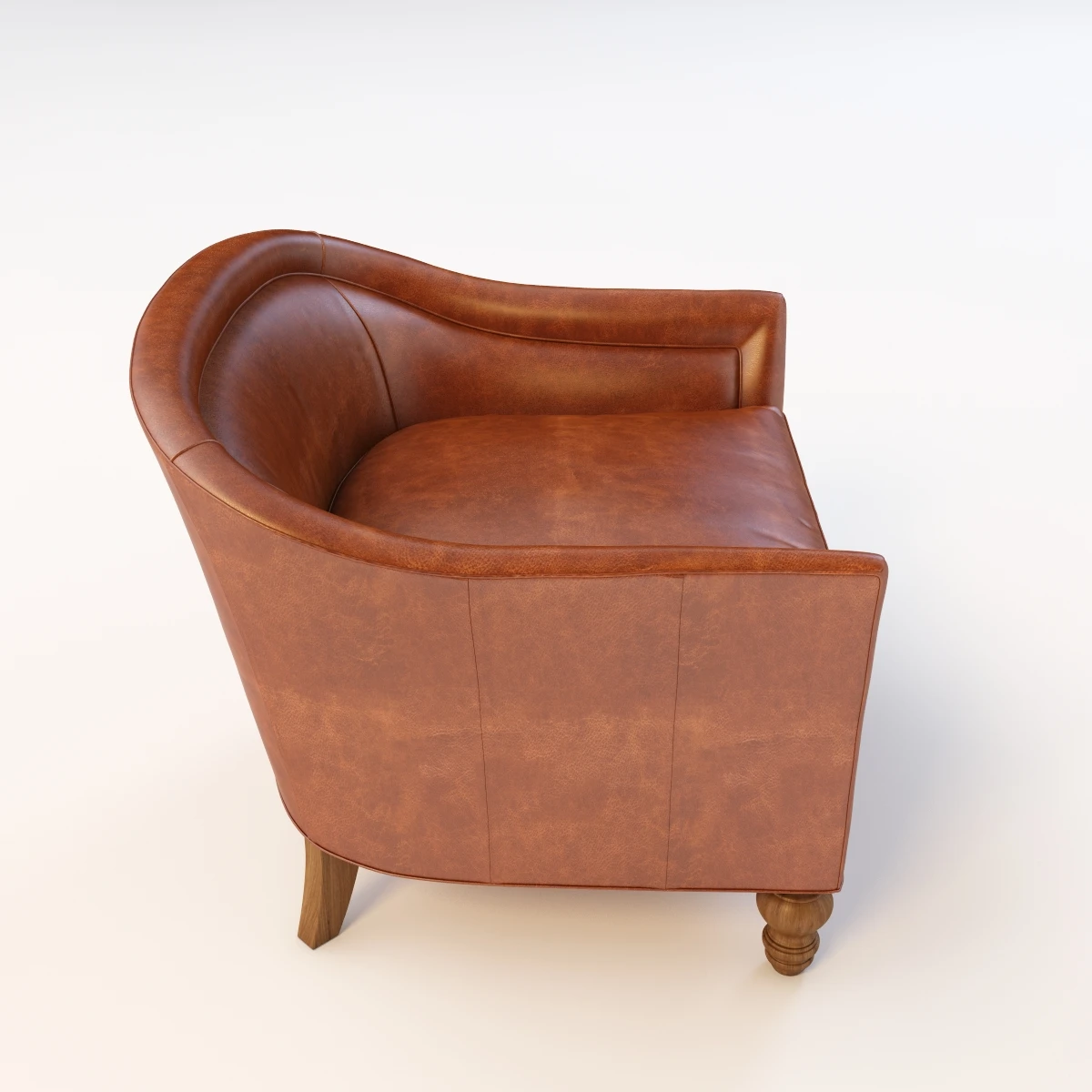 Leather Holloway Armchair 3D Model_03