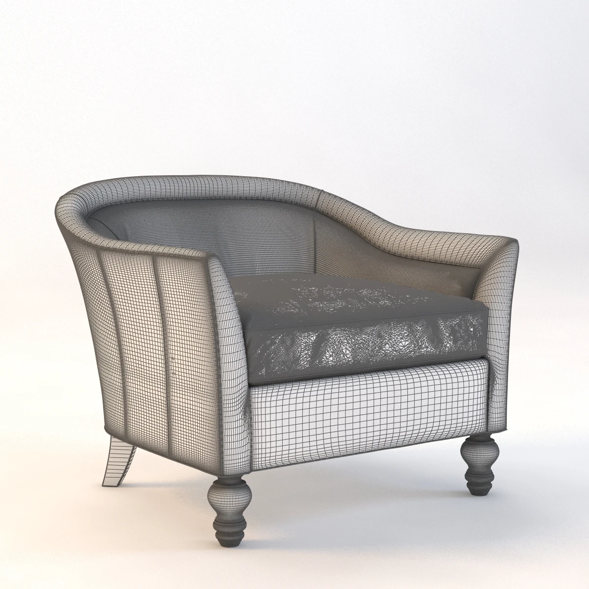 Leather Holloway Armchair 3D Model_09
