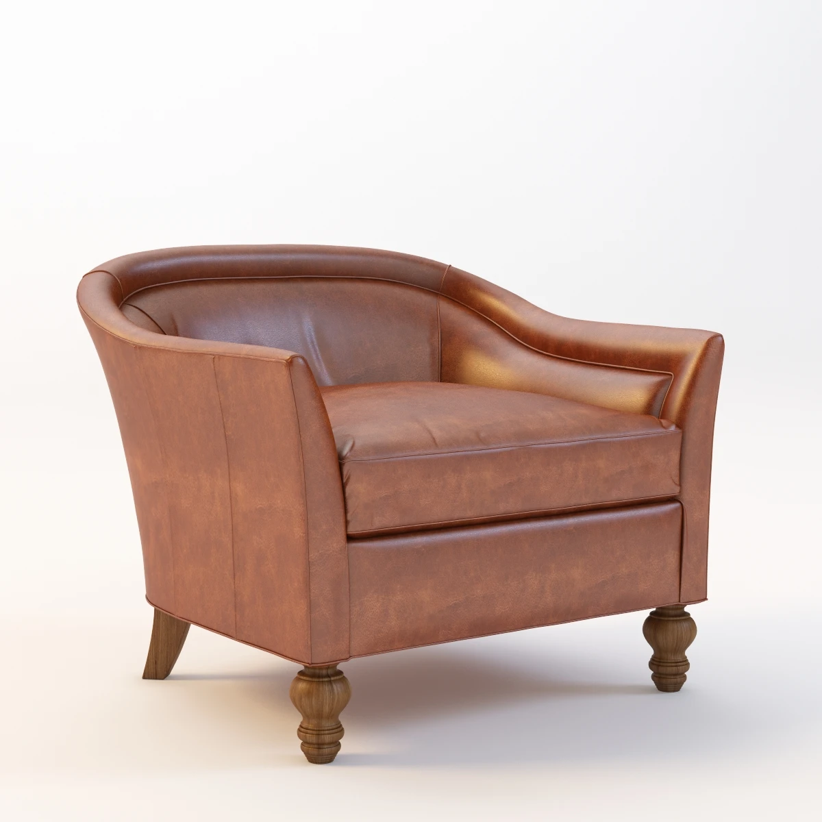 Leather Holloway Armchair 3D Model_01
