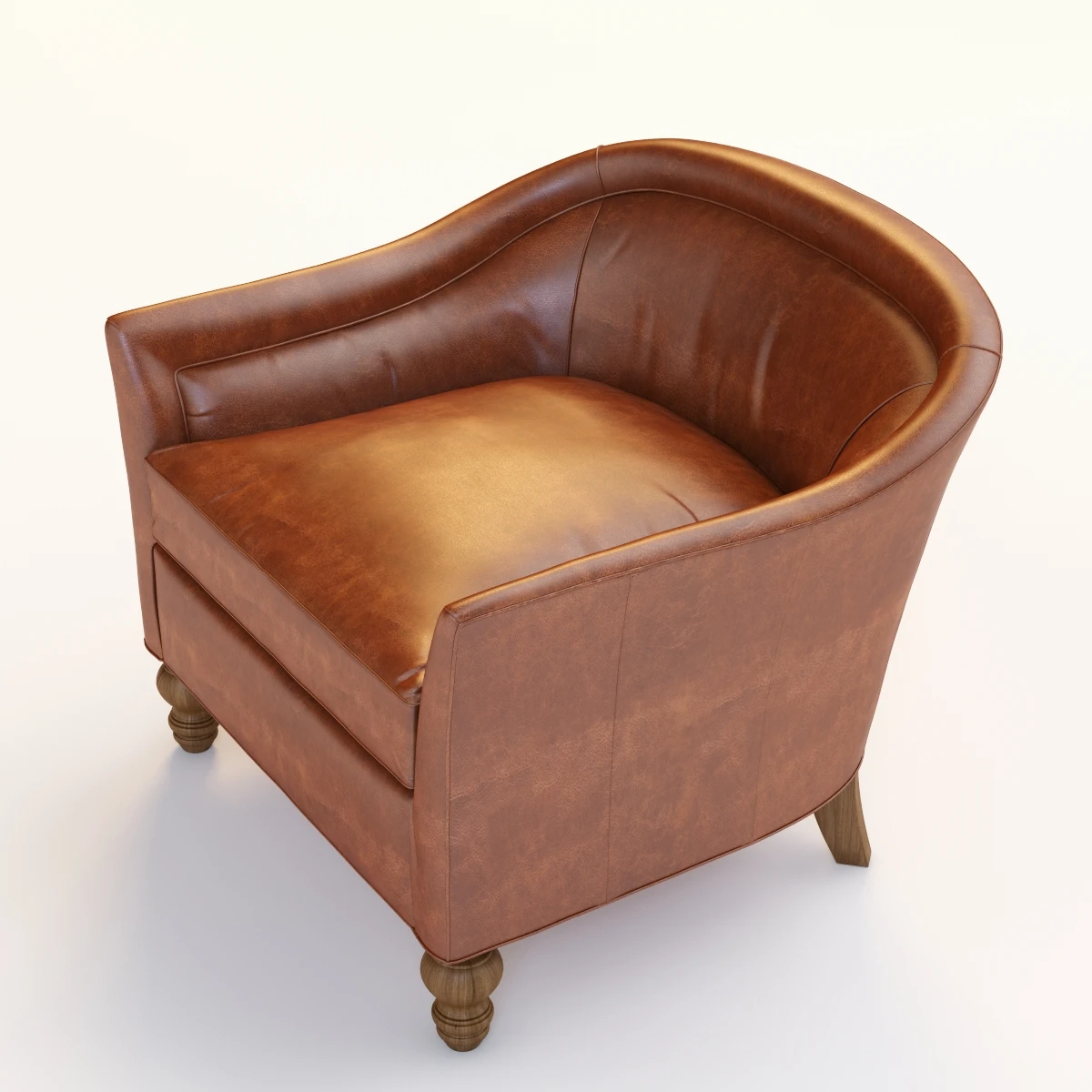 Leather Holloway Armchair 3D Model_06