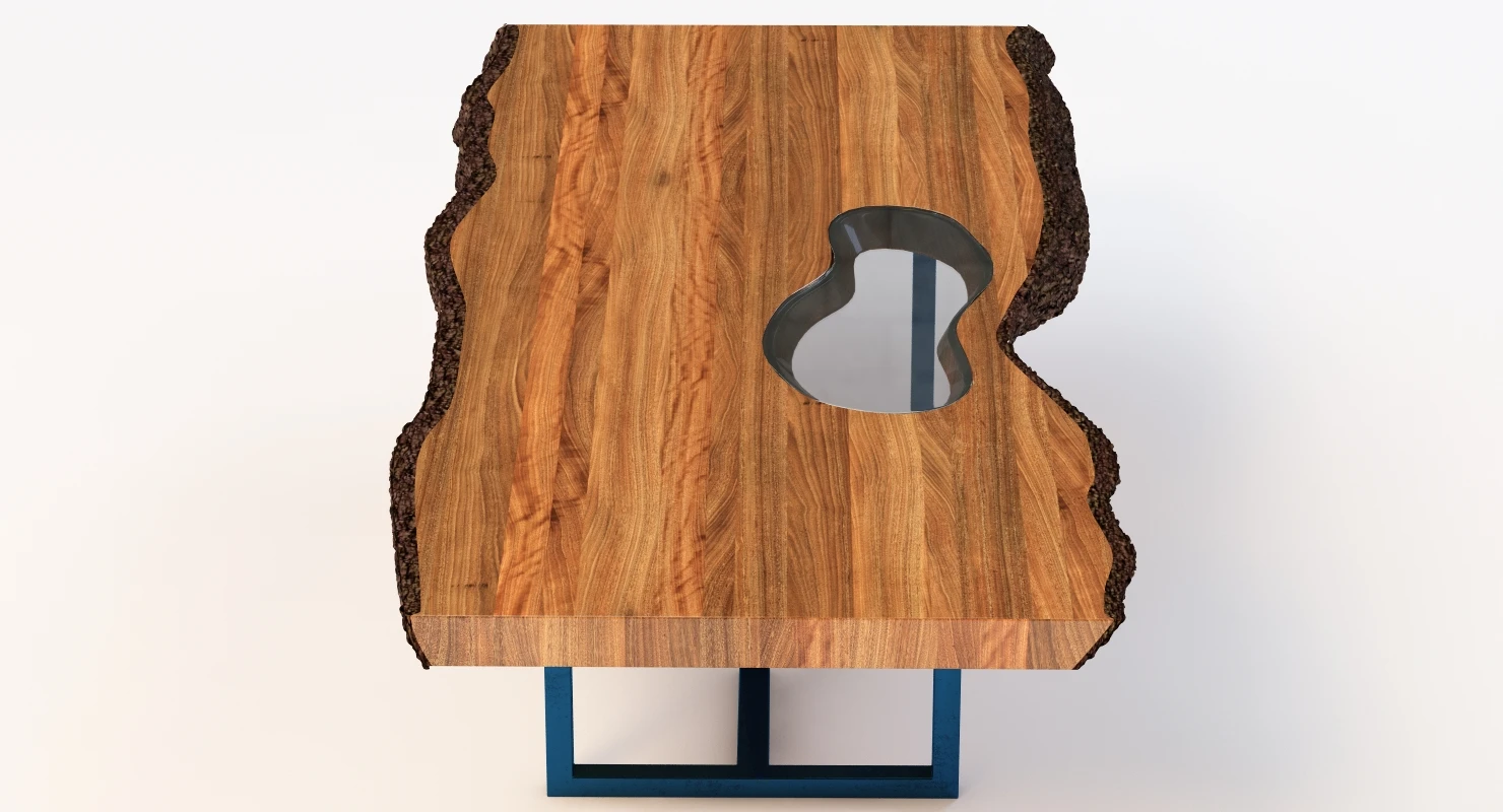 Live Edge Spalted Maple Dining Table 3D Model_03