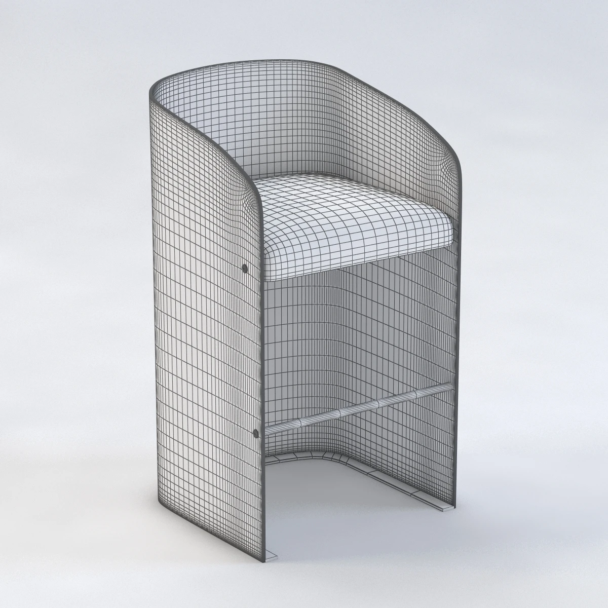 Lucite Barstool 3D Model_010
