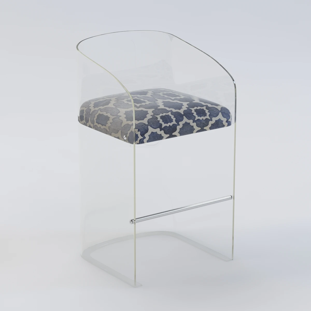 Lucite Barstool 3D Model_01