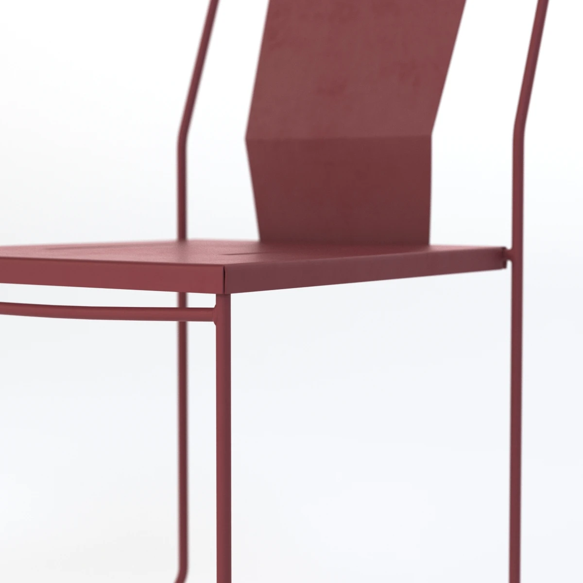 Chicago Sled Base Metal Chair 3D Model_07