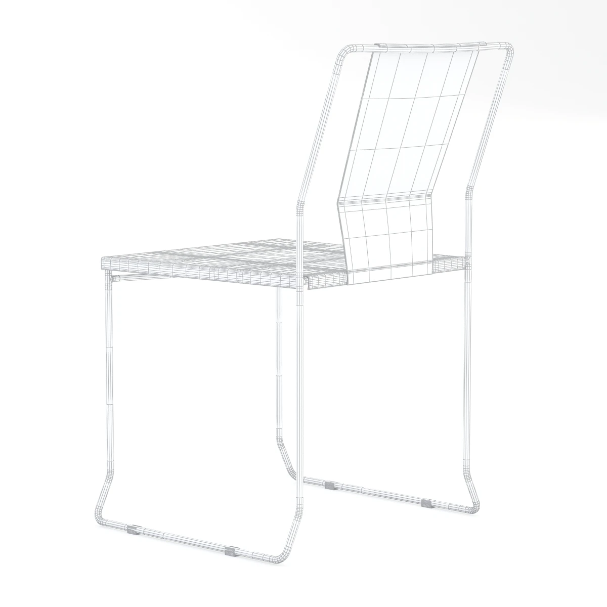 Chicago Sled Base Metal Chair 3D Model_011