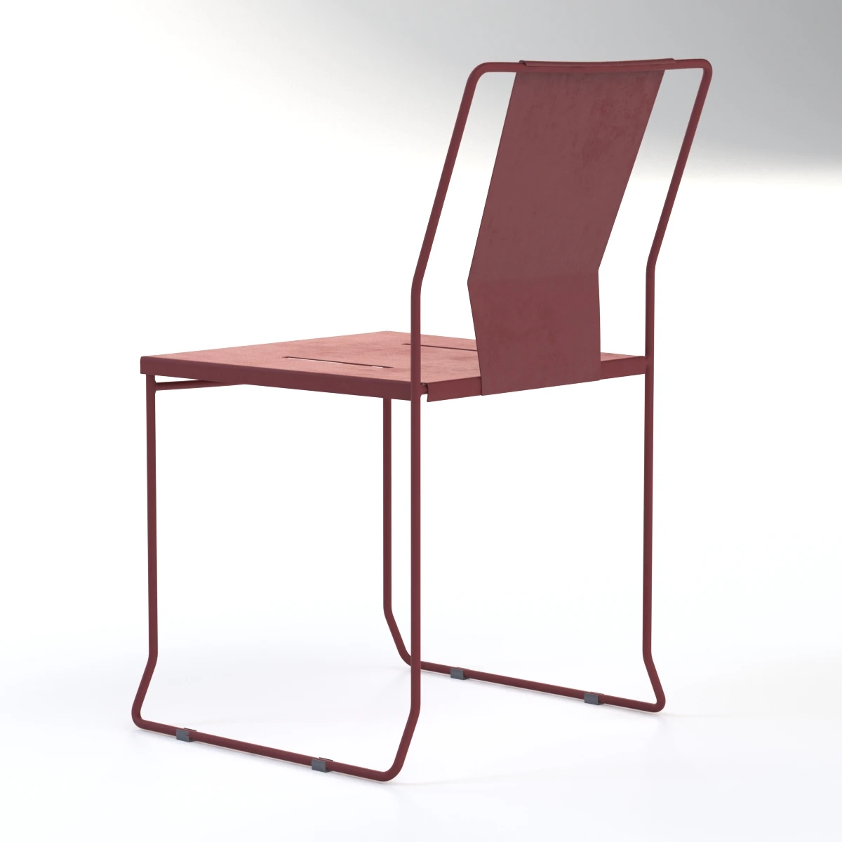Chicago Sled Base Metal Chair 3D Model_03