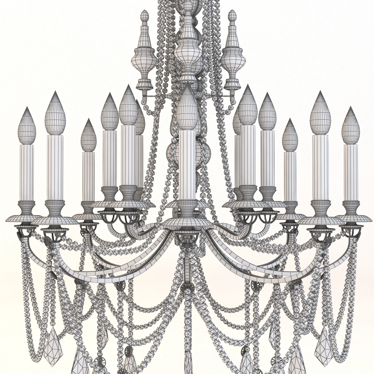 Classic Chandelier 5 3D Model_08