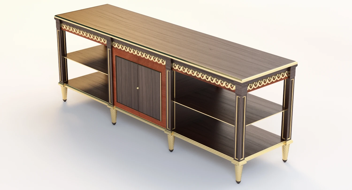 Classic Console Chester Drawer 3D Model_05