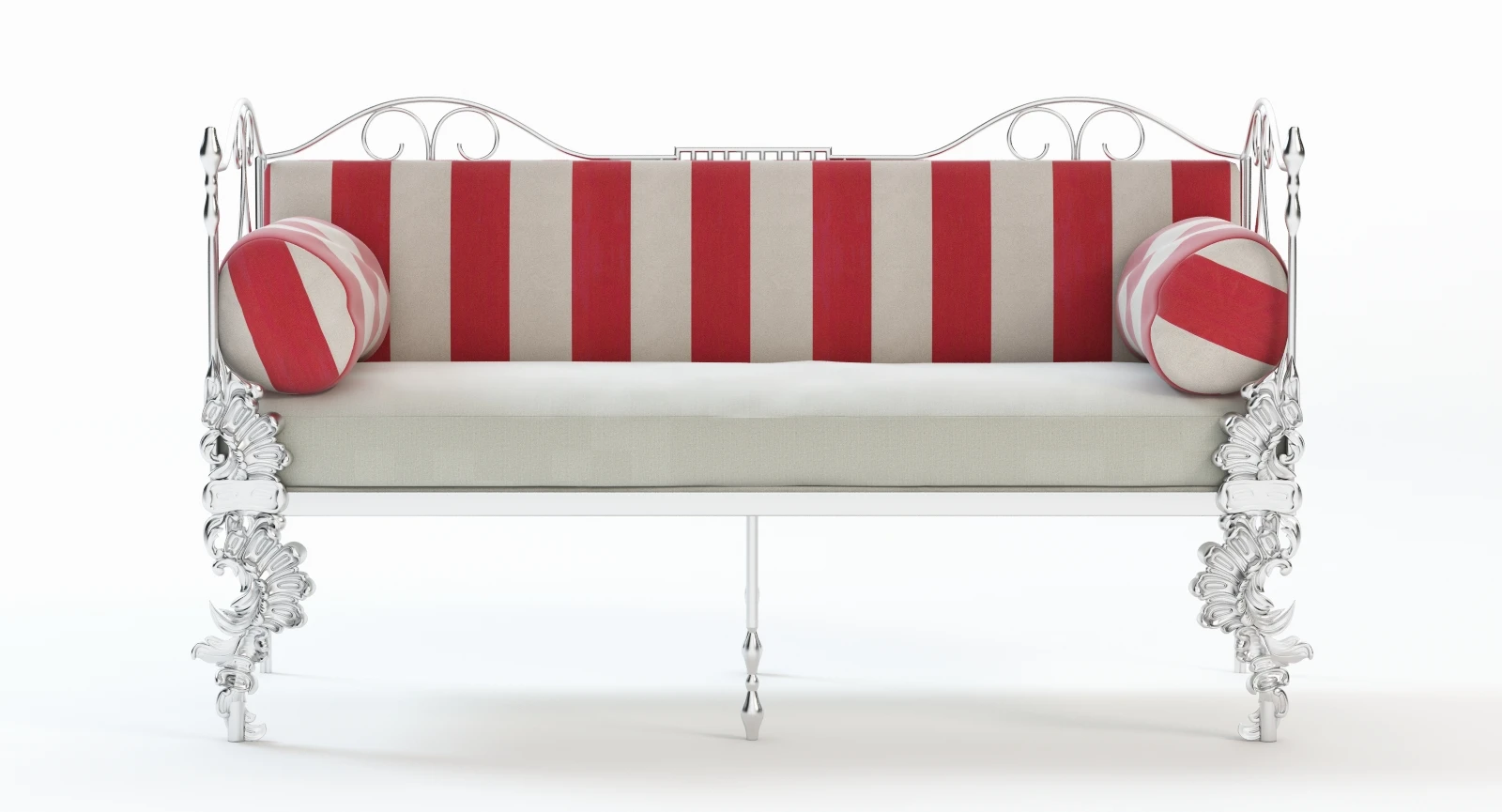 Classic Day Bed 3D Model_01