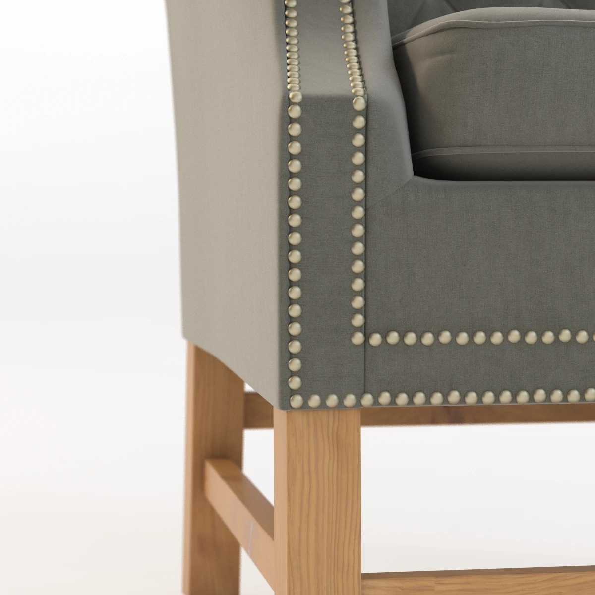 Manor Wingback Chair 3D Model_06