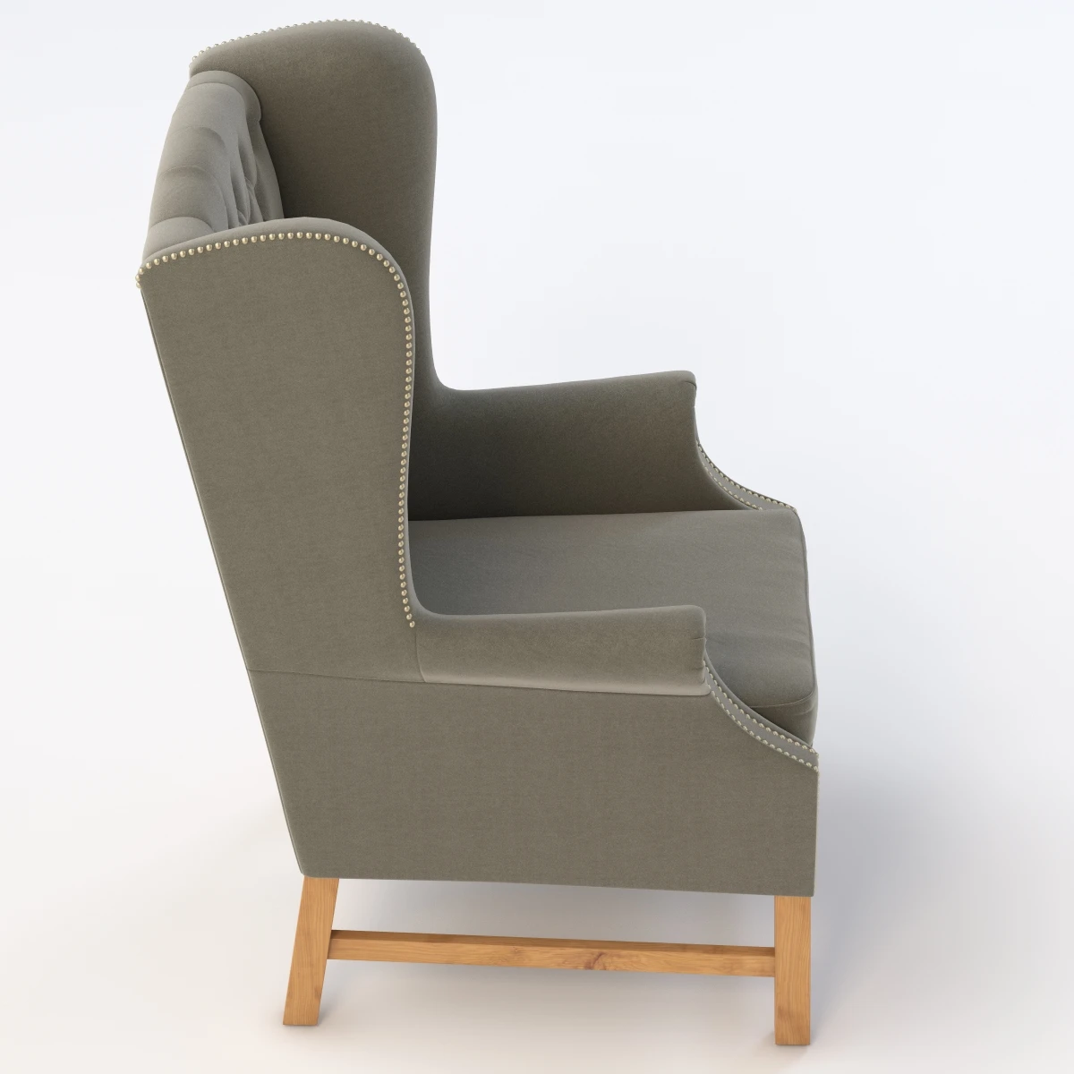 Manor Wingback Chair 3D Model_03